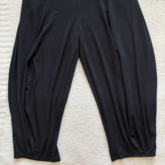 Anthropologie Paper Bag Black Pants Loose Fit Harem Barrell Leg Ankle Size SP - Picture 4 of 8